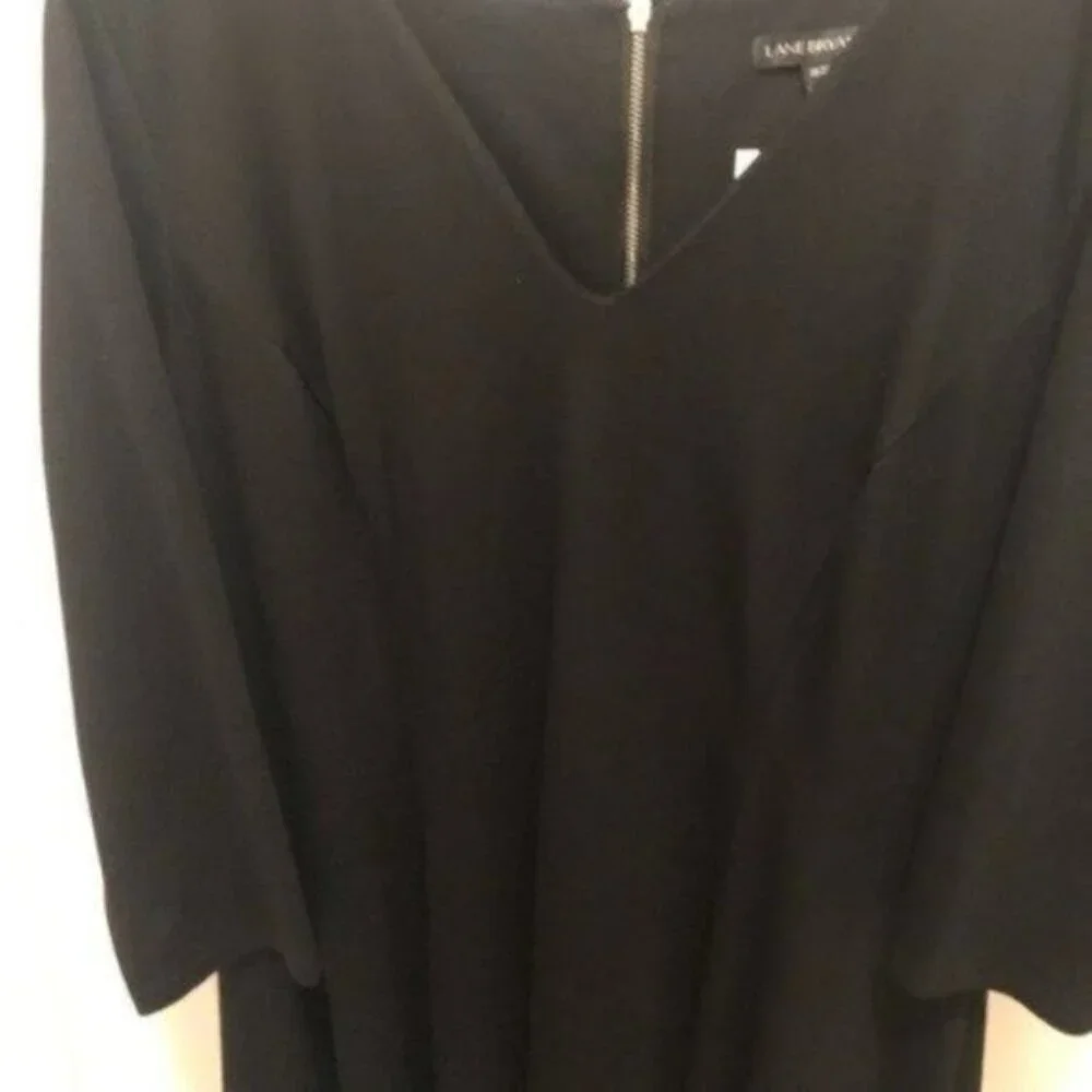 NWT Lane Bryant Little Black Dress w/ Long Sleeves 18/20 - Picture 3 of 5